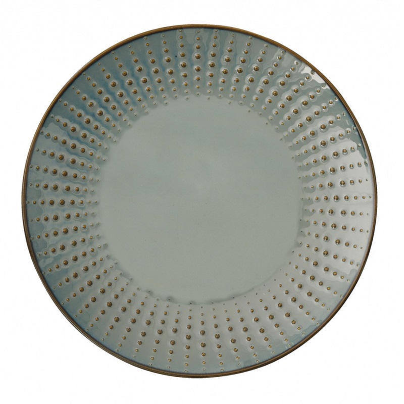 Lot de 6 assiettes dessert en porcelaine drops celadon 21 cm - easylife