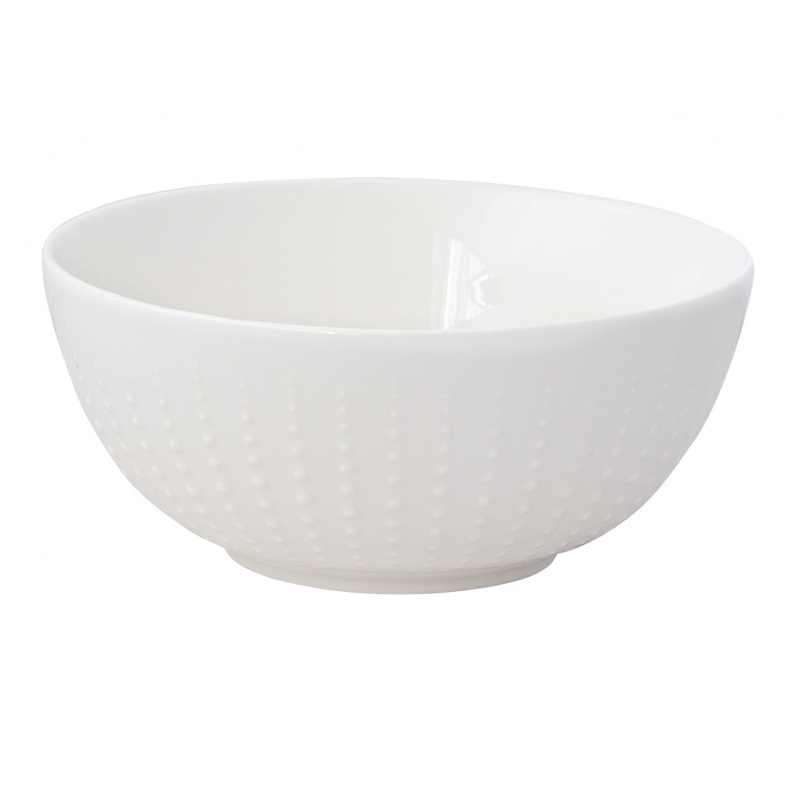 Saladier en porcelaine drops white 20 cm - easylife