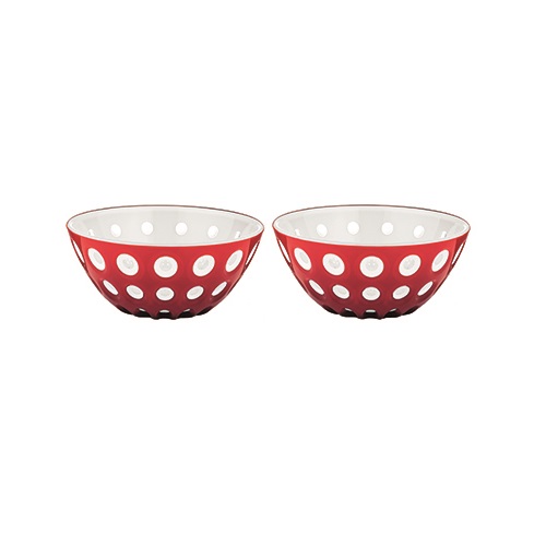 Lot de 2 bols le murrine rouge et blanc - guzzini