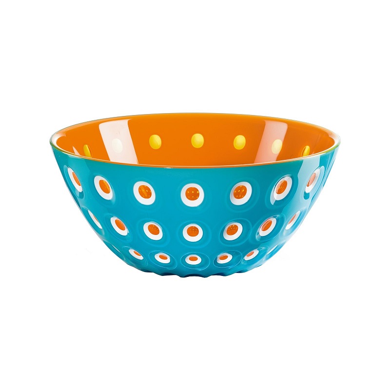 Saladier 25 cm le murrine bleu et orange - guzzini