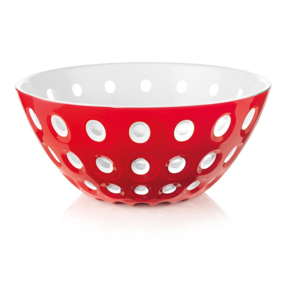 Saladier 25 cm le murrine rouge et blanc - guzzini