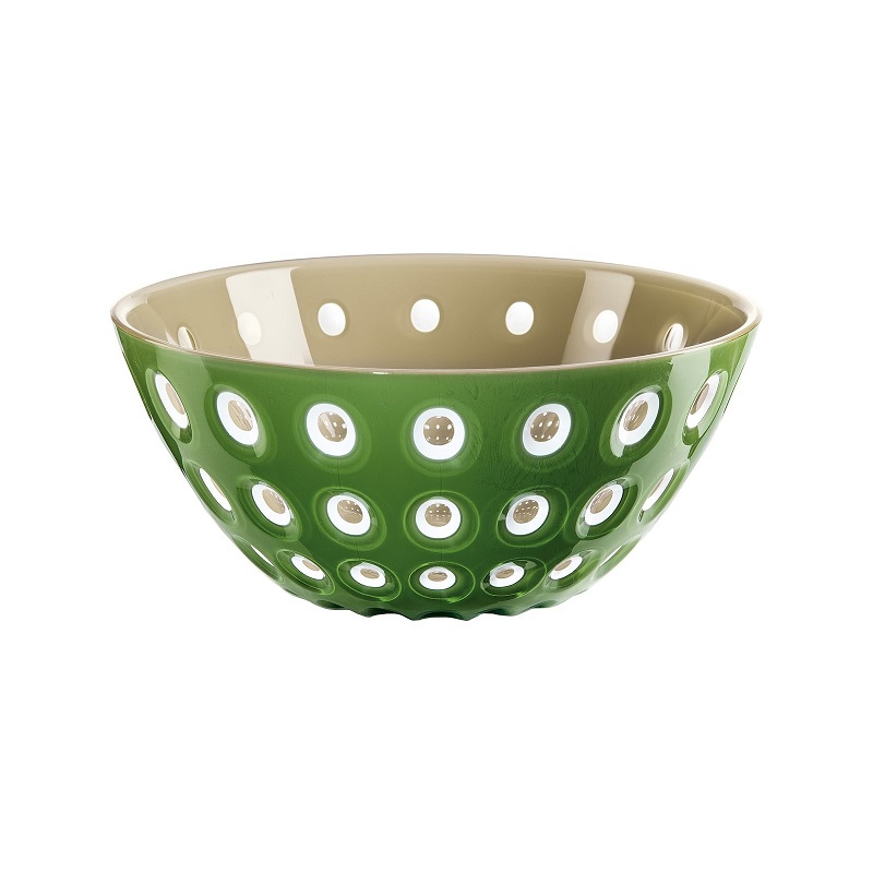 Saladier 25 cm le murrine vert et taupe - guzzini