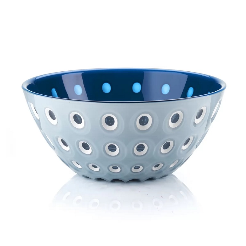 Saladier 25 cm le murrine bleu clair blanc bleu - guzzini