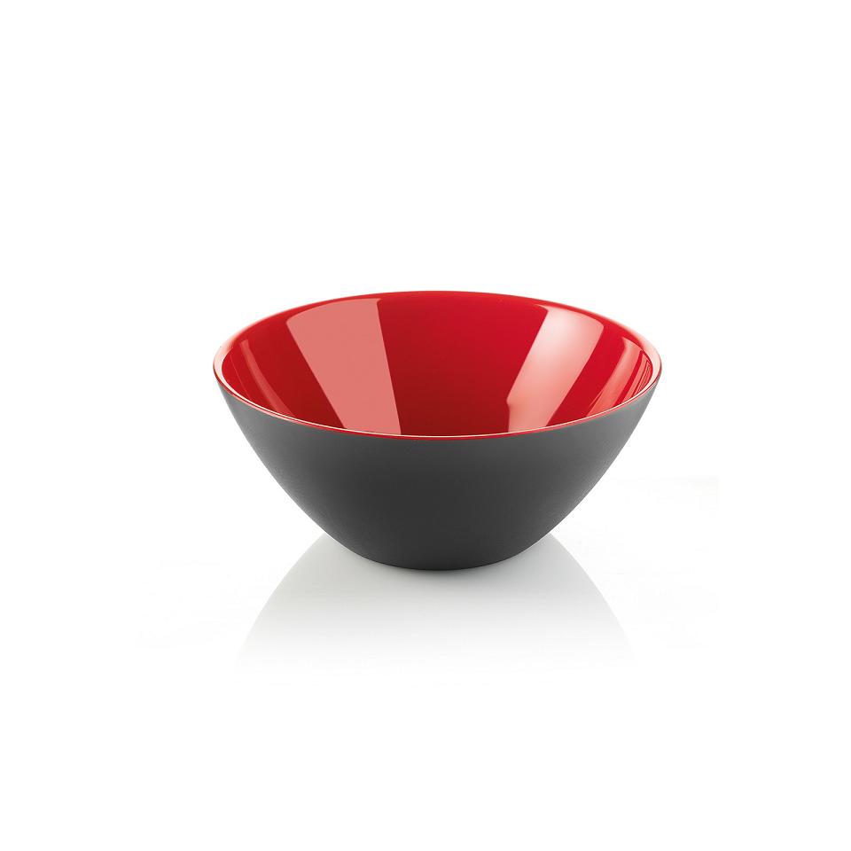 Saladier 20 cm my fusion gris et rouge - guzzini