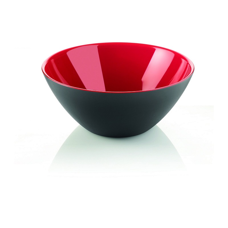 Saladier 25 cm my fusion gris et rouge - guzzini