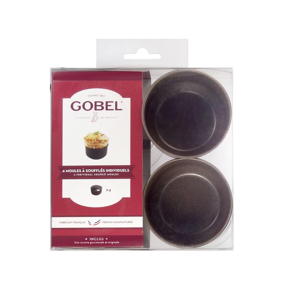 Lot de 4 souffles individuels anti-adherent diam 8 cm - ustensiles a patisserie - gobel