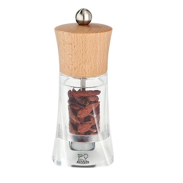 Moulin piment en bois naturel oleron 14 cm - peugeot saveurs