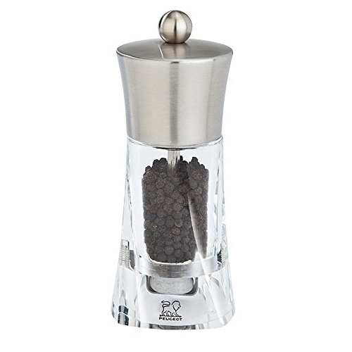 Ouessant moulin a poivre acryl et inox 14 cm - peugeot saveurs