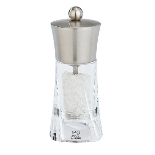 Ouessant moulin a sel acryl et inox 14 cm - peugeot saveurs
