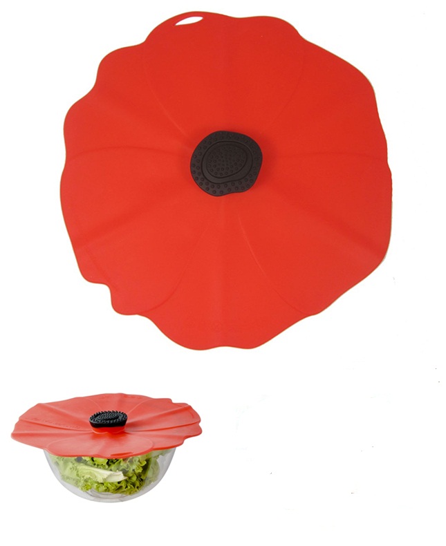 Couvercle en silicone poppy rouge 15 cm - charles viancin