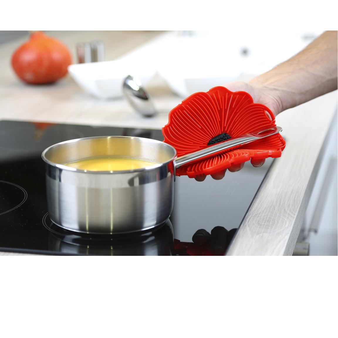 Manique en silicone decor coquelicot - charles viancin