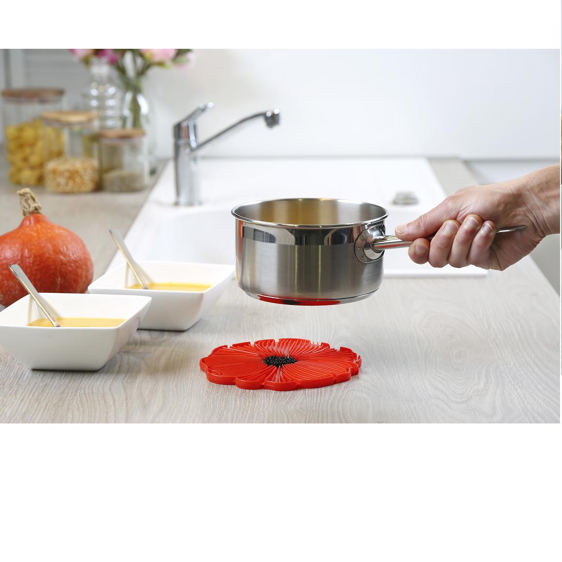 Manique en silicone decor coquelicot - charles viancin