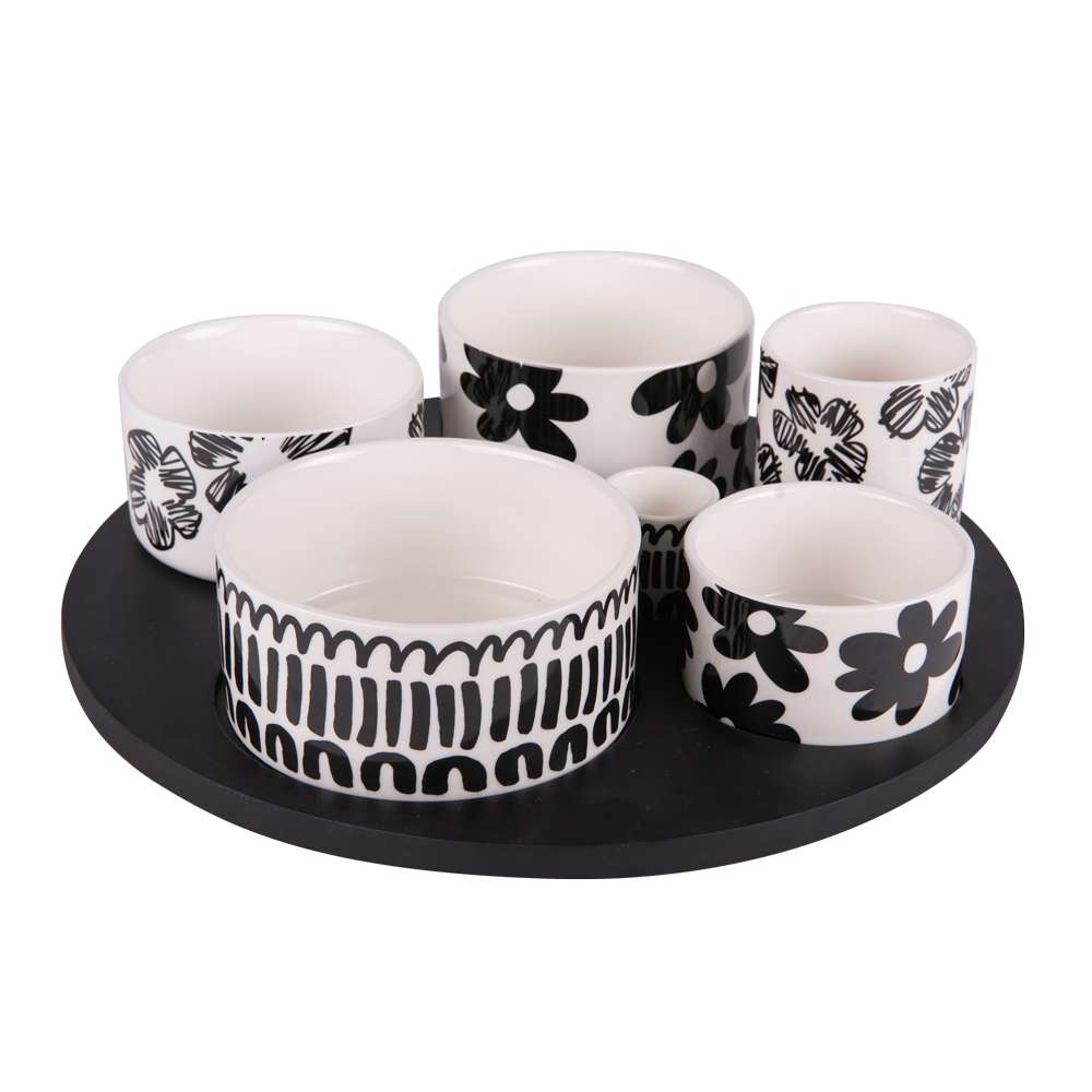 Service apéritif 6 pièces kimani 31 cm - table et passion