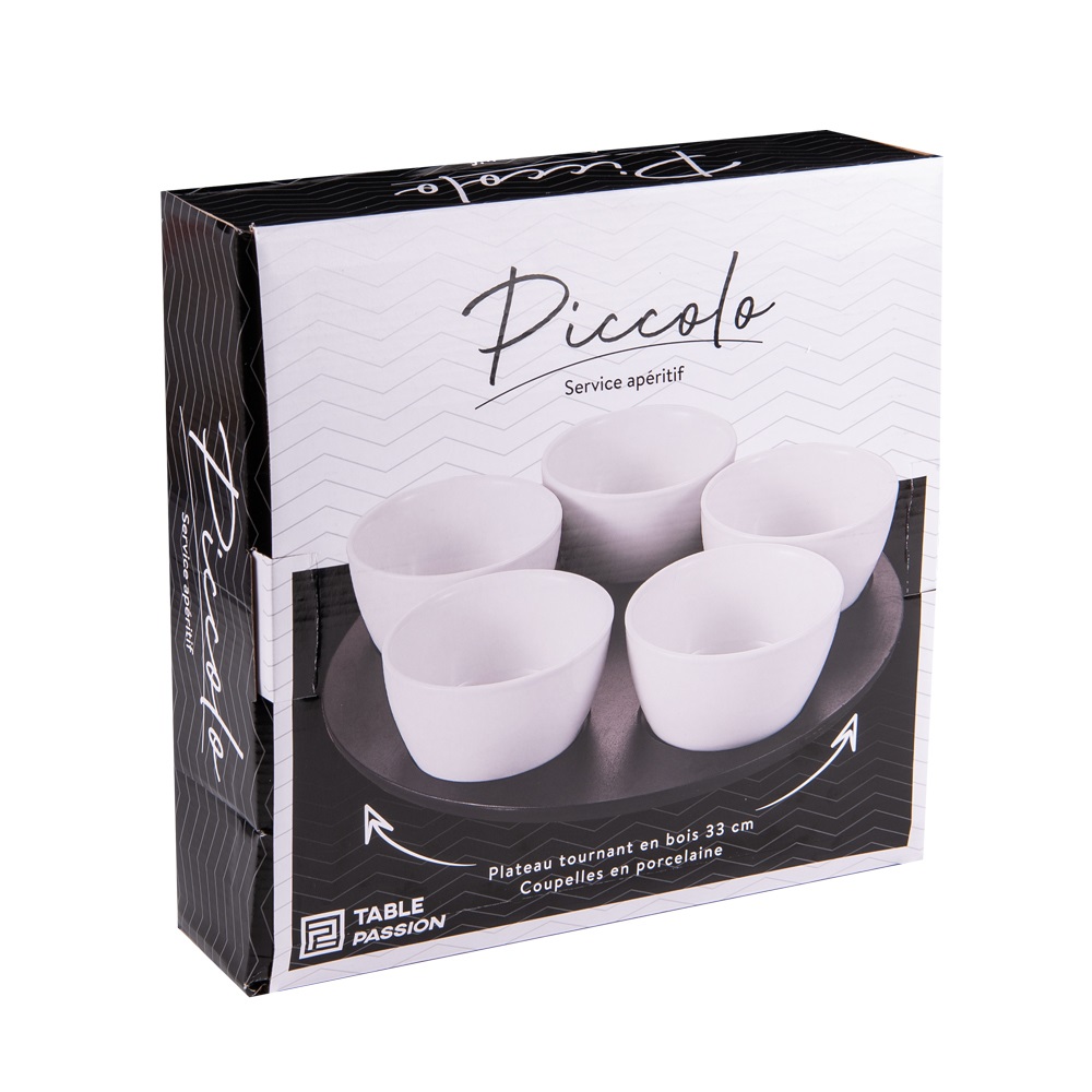 Service apéritif taiana 4 pièces l34,5 cm - table et passion
