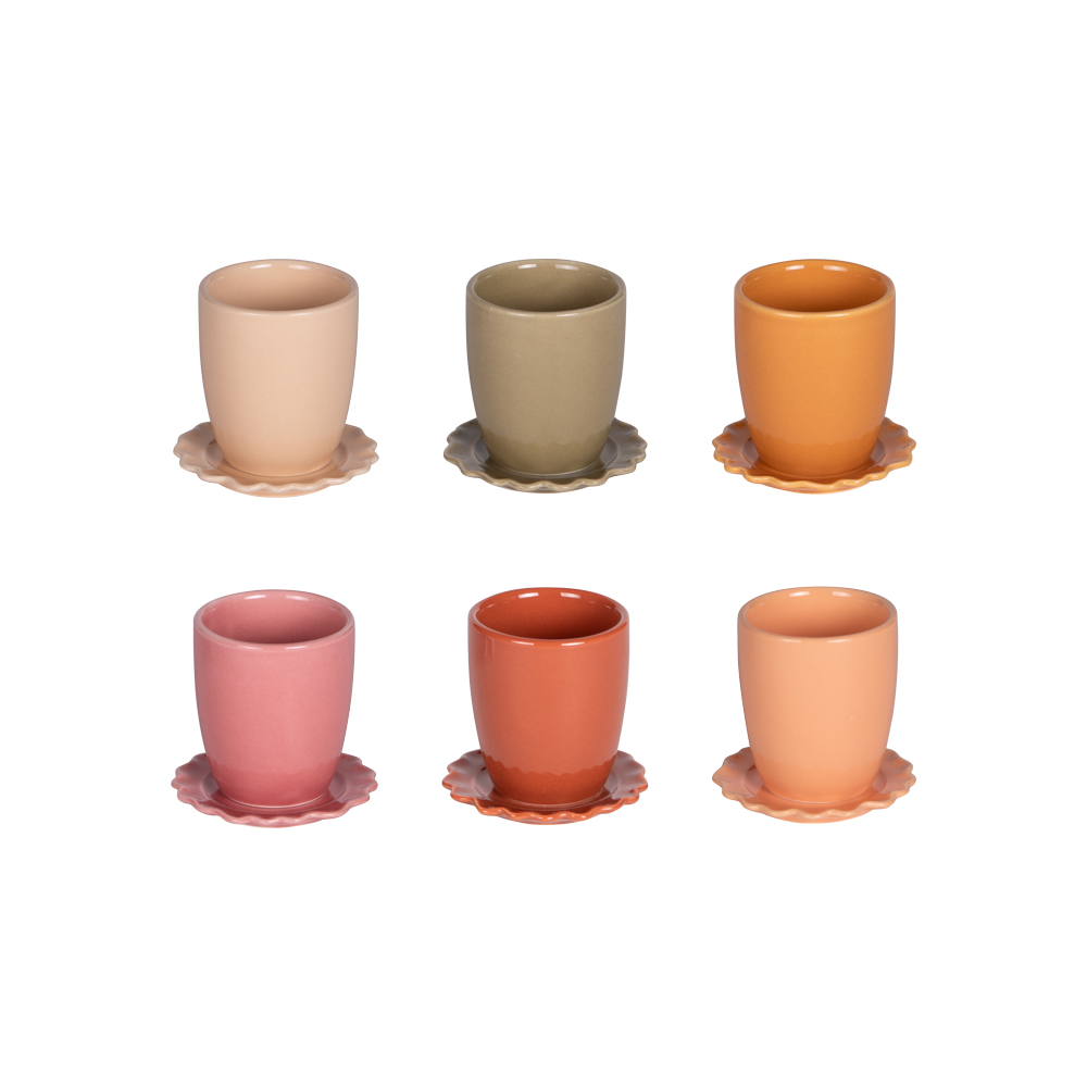 Coffret de 6 tasses et sous tasses agra - table et passion 