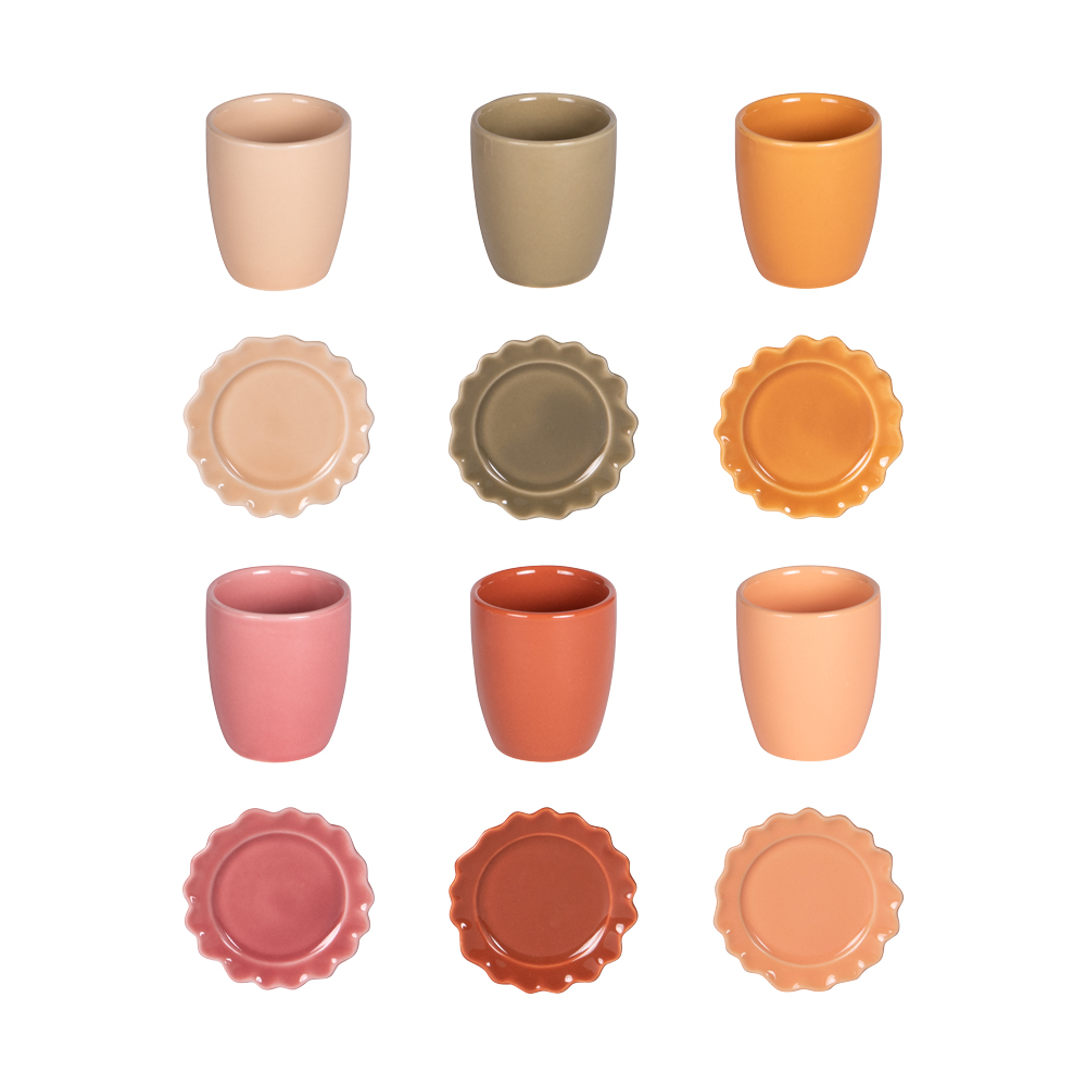 Coffret de 6 tasses et sous tasses agra - table et passion 