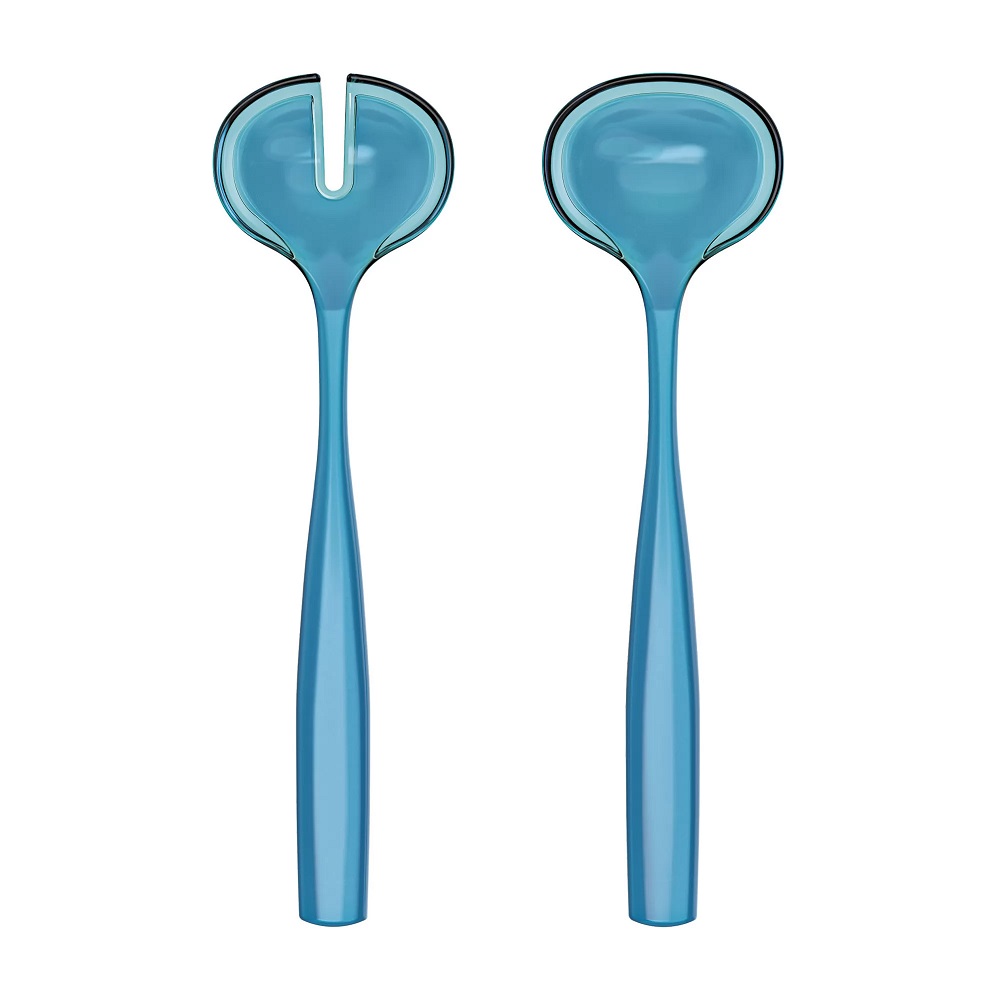 Couverts a salade dolcevita bleu turquoise 28cm - guzzini