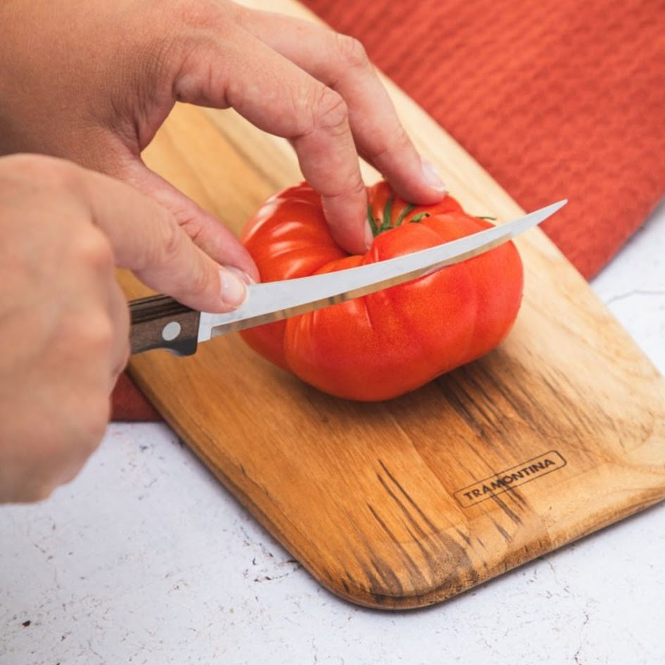 Couteau à tomates. inox et technobois - tramontina