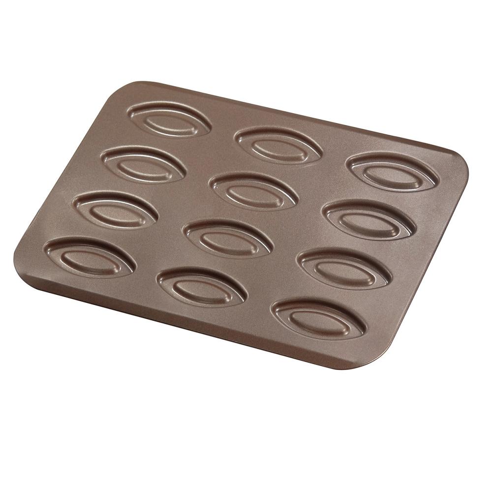 Plaque a 12 barquettes anti-adherente - ustensiles a patisserie - gobel