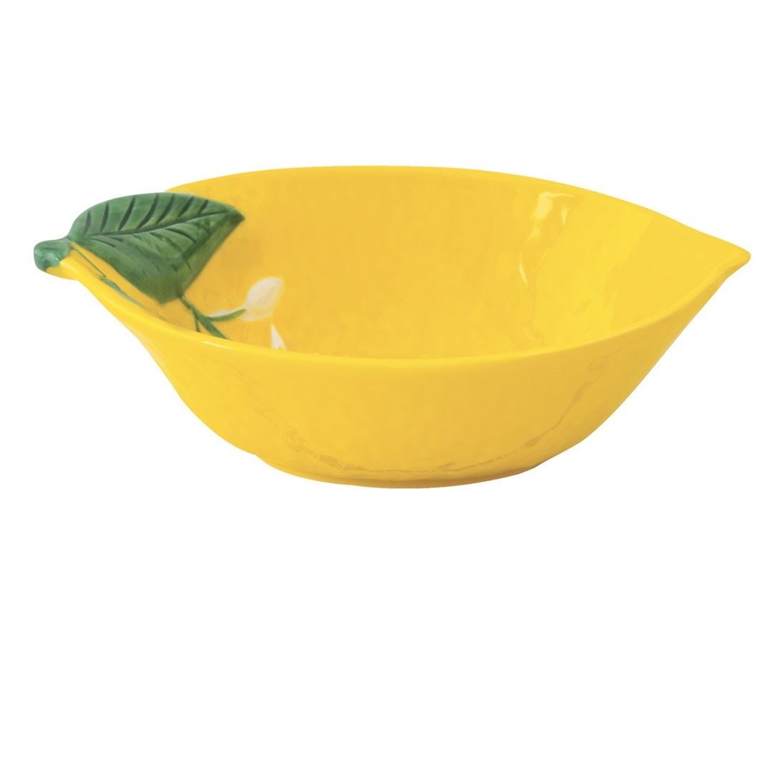Saladier en porcelaine forme citrons jaune 30x22 cm - easylife