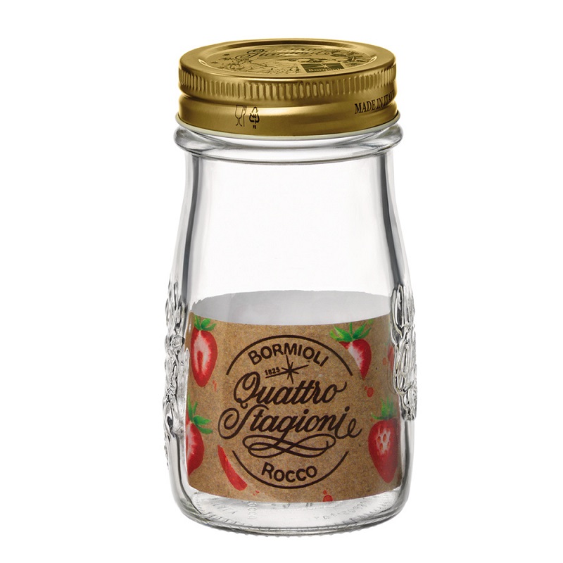 Bouteille avec couvercle a vis quattro staggioni 20 cl bormioli - table et passion