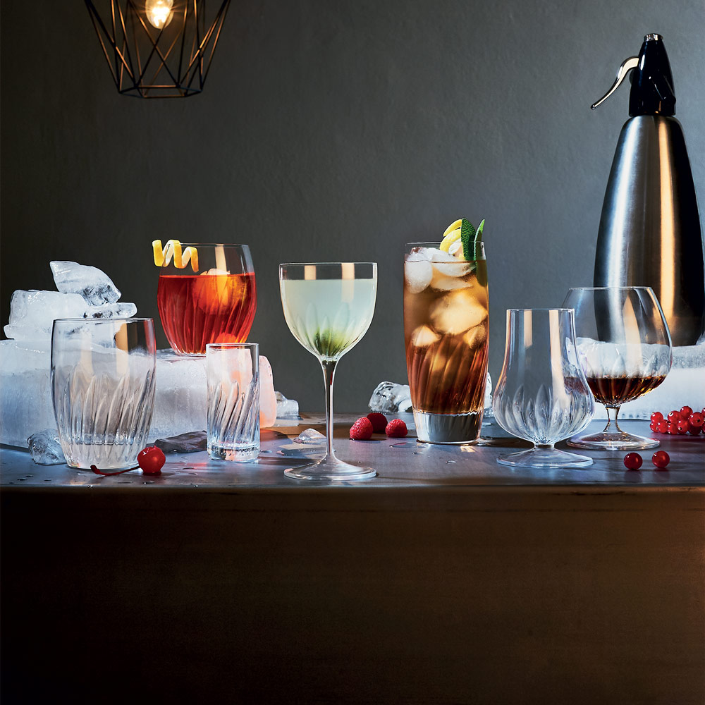 Lot de 6 verres à pied pour spirit mixology 23 cl rhum - luigi bormioli