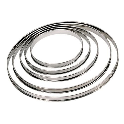 Cercle a tarte en inox bord roule h 2 cm diam 26 cm - de buyer