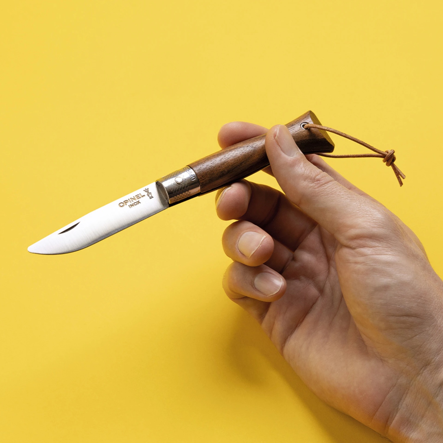 Couteau de poche pliable à bout rond opiflex neo6 noyer noir - opinel 