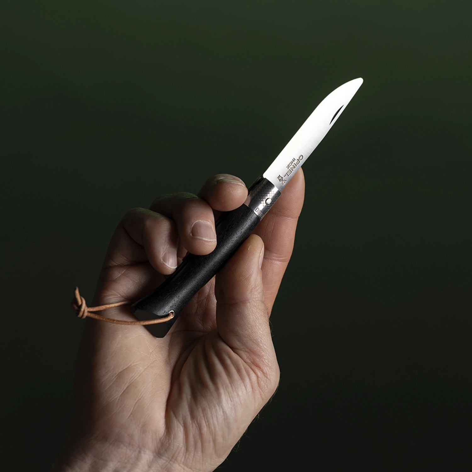 Couteau de poche pliable à bout rond opiflex neo6 ébène- opinel 