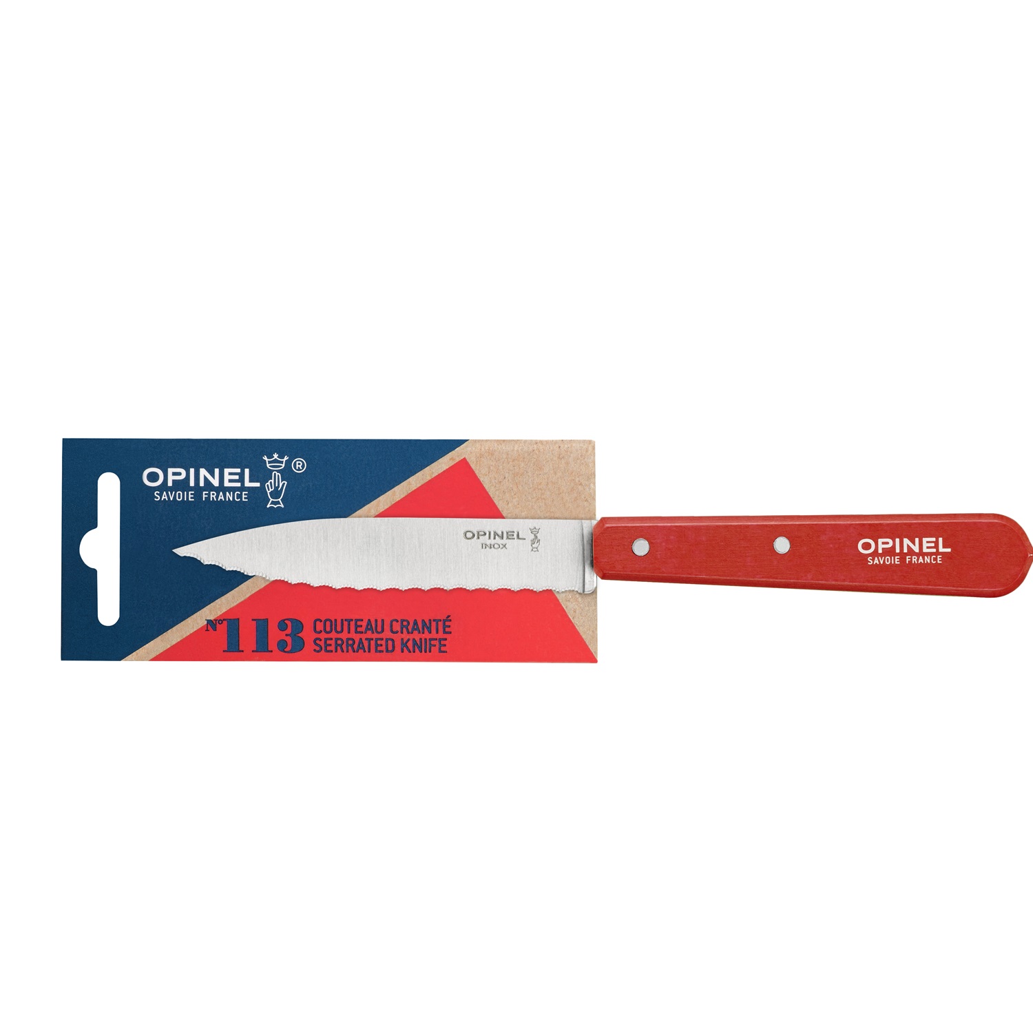 Couteau d'office 10 cm manche bois rouge n°112 - opinel 