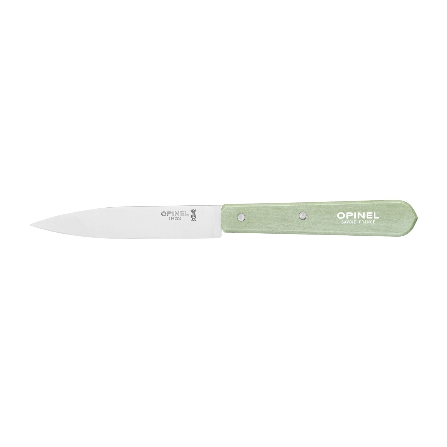 Couteau d'office 10 cm manche bois vert sauge n°112 - opinel 