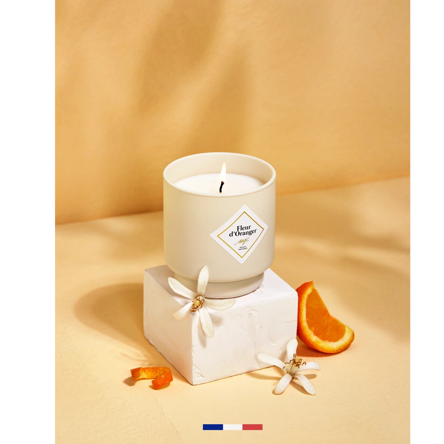 Bougie parfumée fleur d'oranger classique 180g 36h - my jolie candle