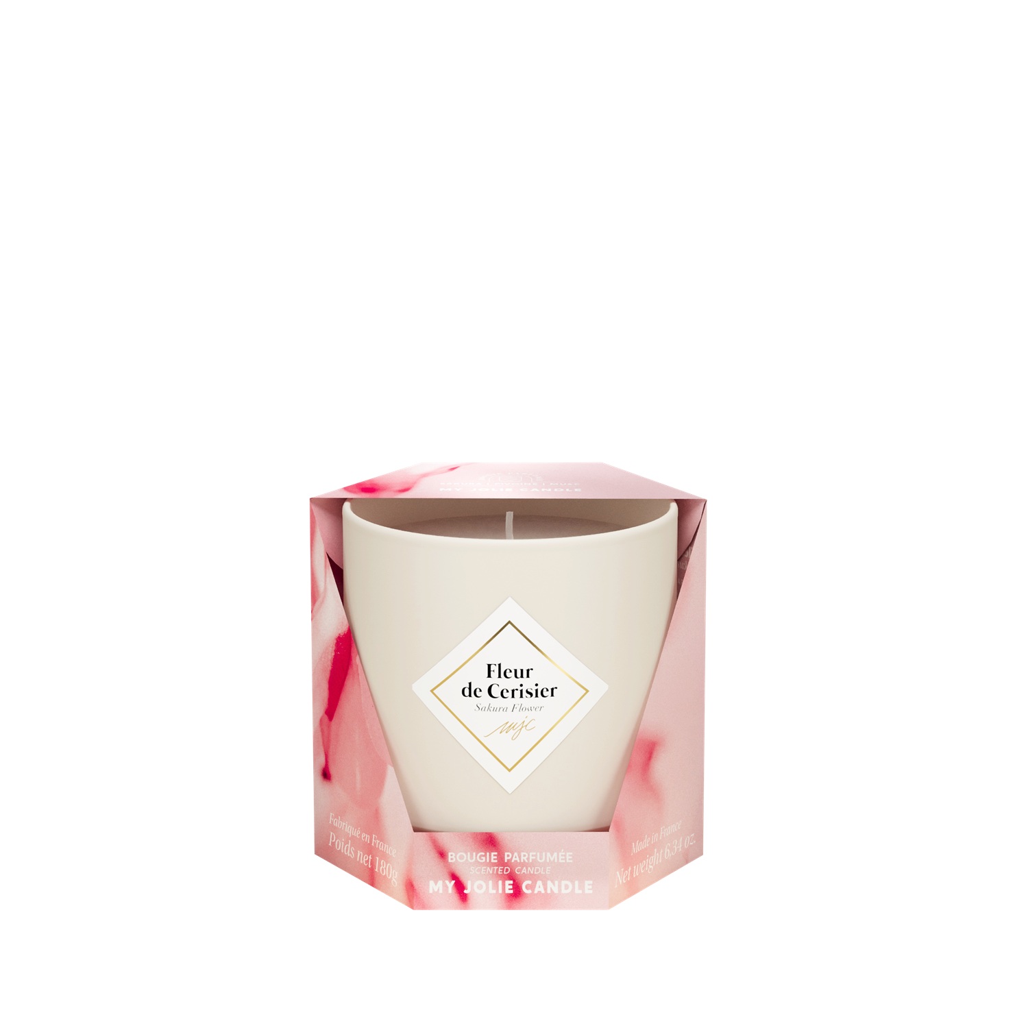 Bougie parfumée fleur de cerisier classique 180g 36h - my jolie candle