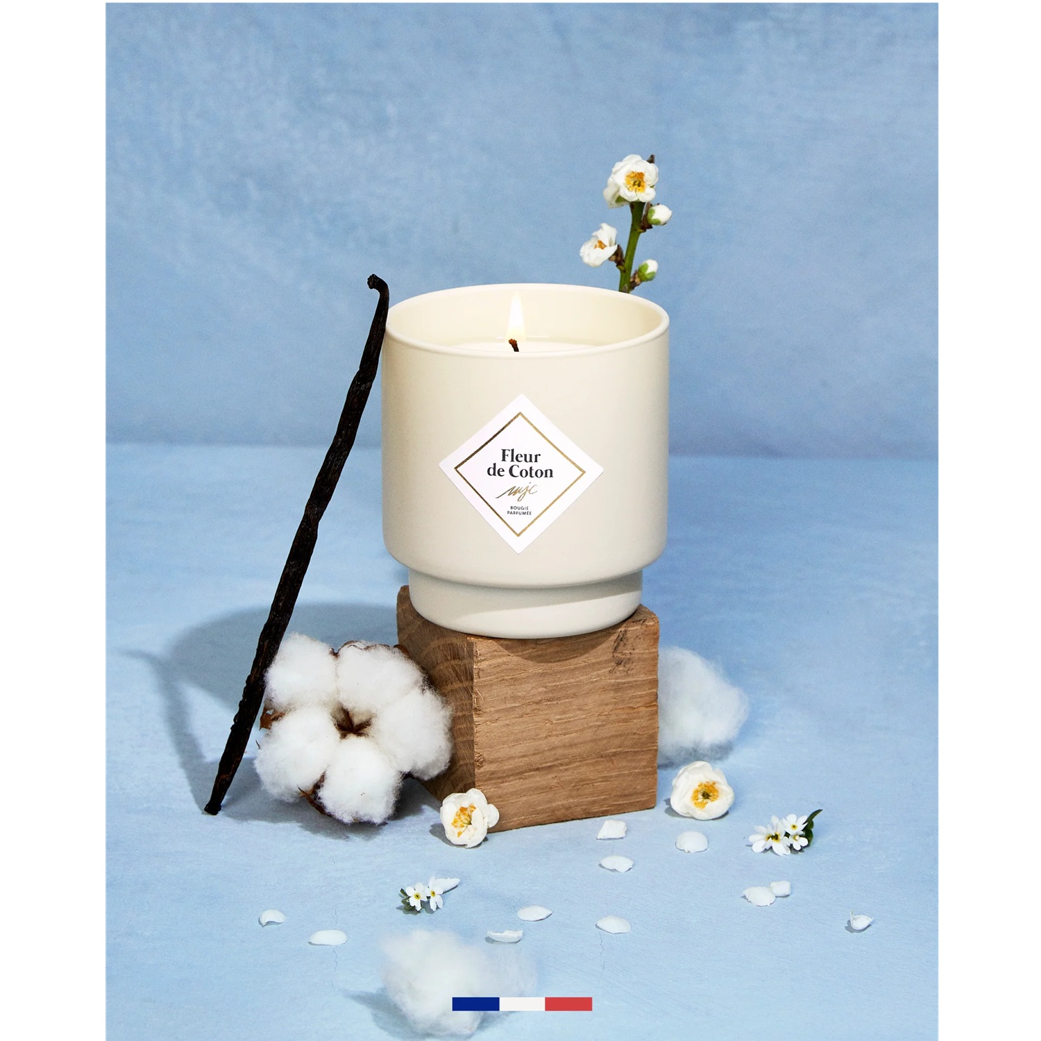 Bougie parfumée fleur de coton classique 180g 36h - my jolie candle