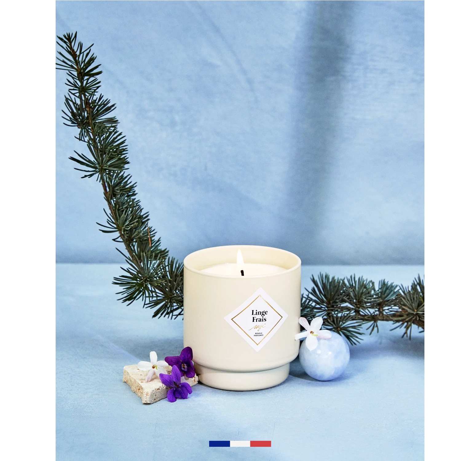 Linge frais bougie parfumée classique 180g 36h - my jolie candle