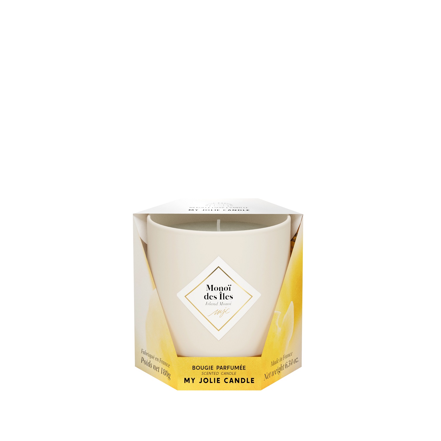 Bougie parfumée monoi des iles les essentielles 36h - my jolie candle