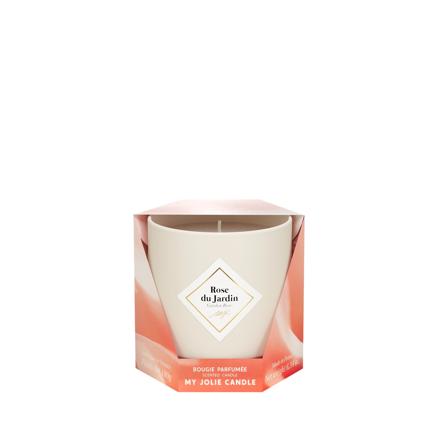 Bougie parfumée rose du jardin classique 180g 36h - my jolie candle