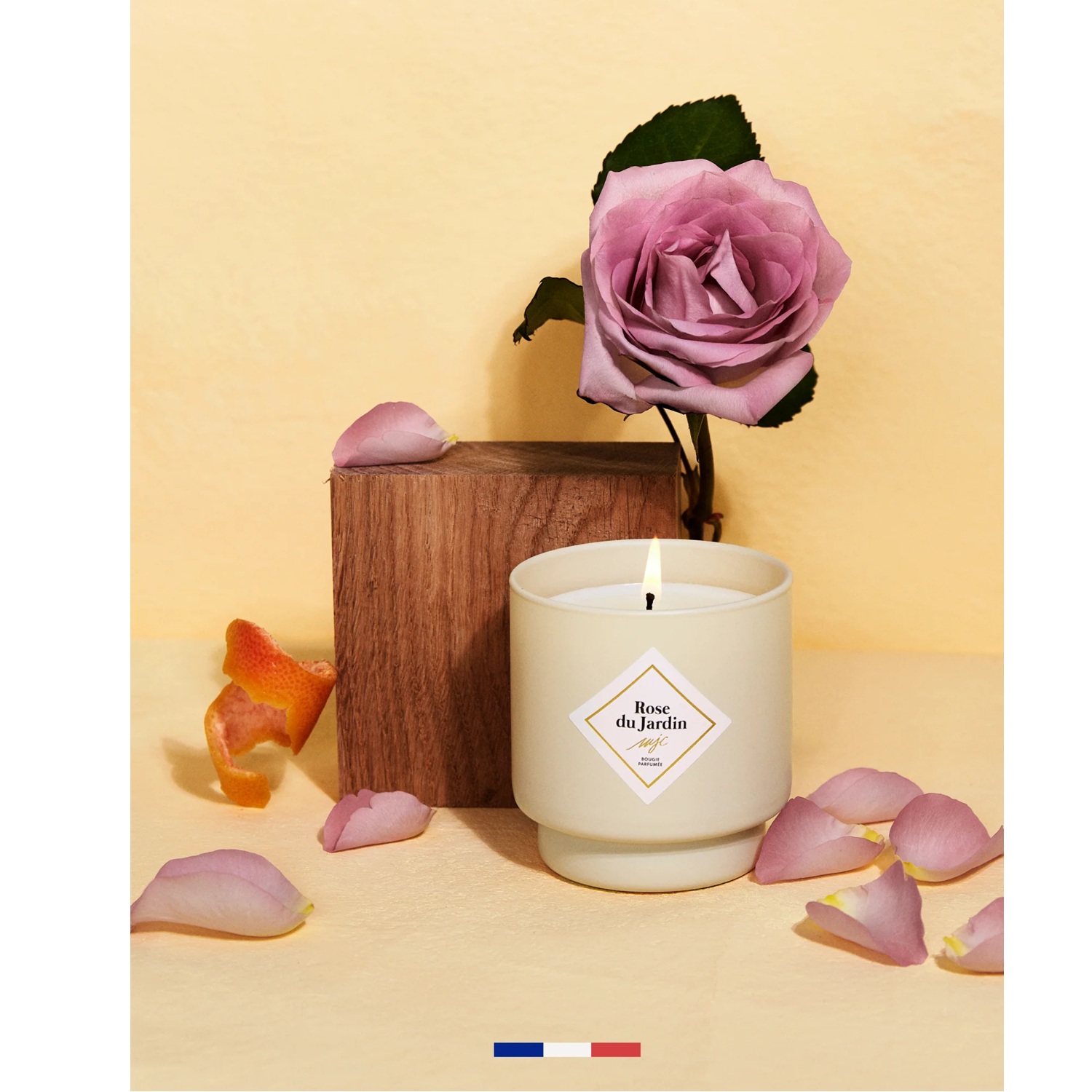 Bougie parfumée rose du jardin classique 180g 36h - my jolie candle