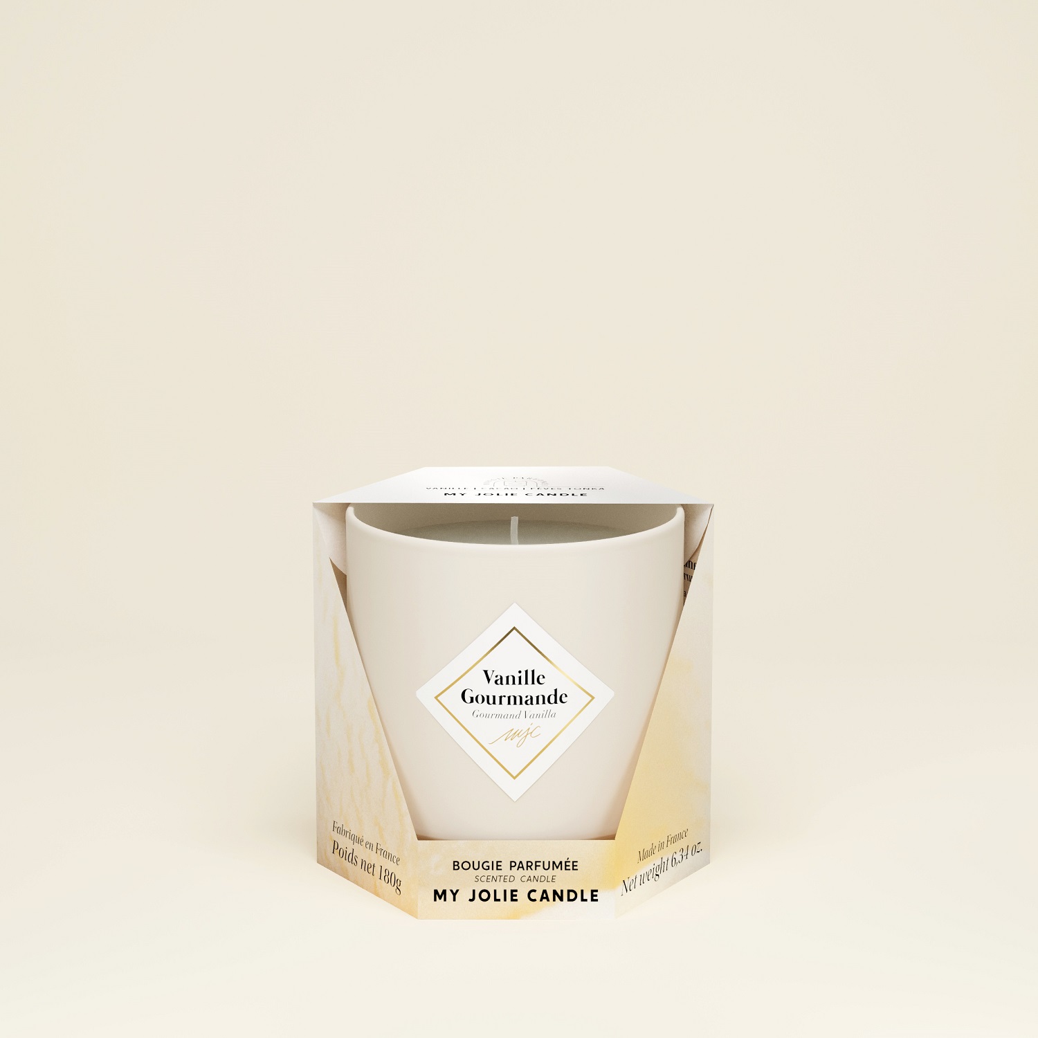 Bougie parfumée vanille gourmande les essentielles 36h - my jolie candle