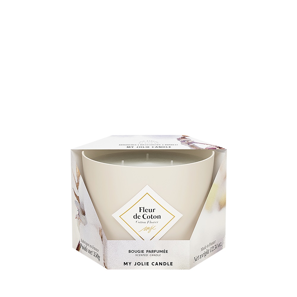 Bougie parfumée fleur de coton classique 350g - my jolie candle