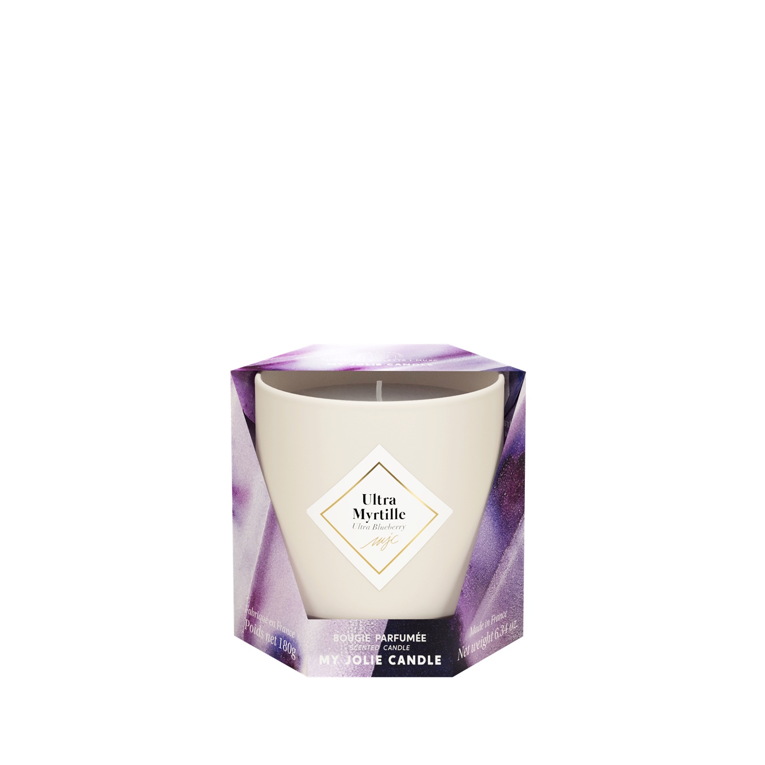 Bougie parfumée ultra myrtille classique 180g 36h - my jolie candle