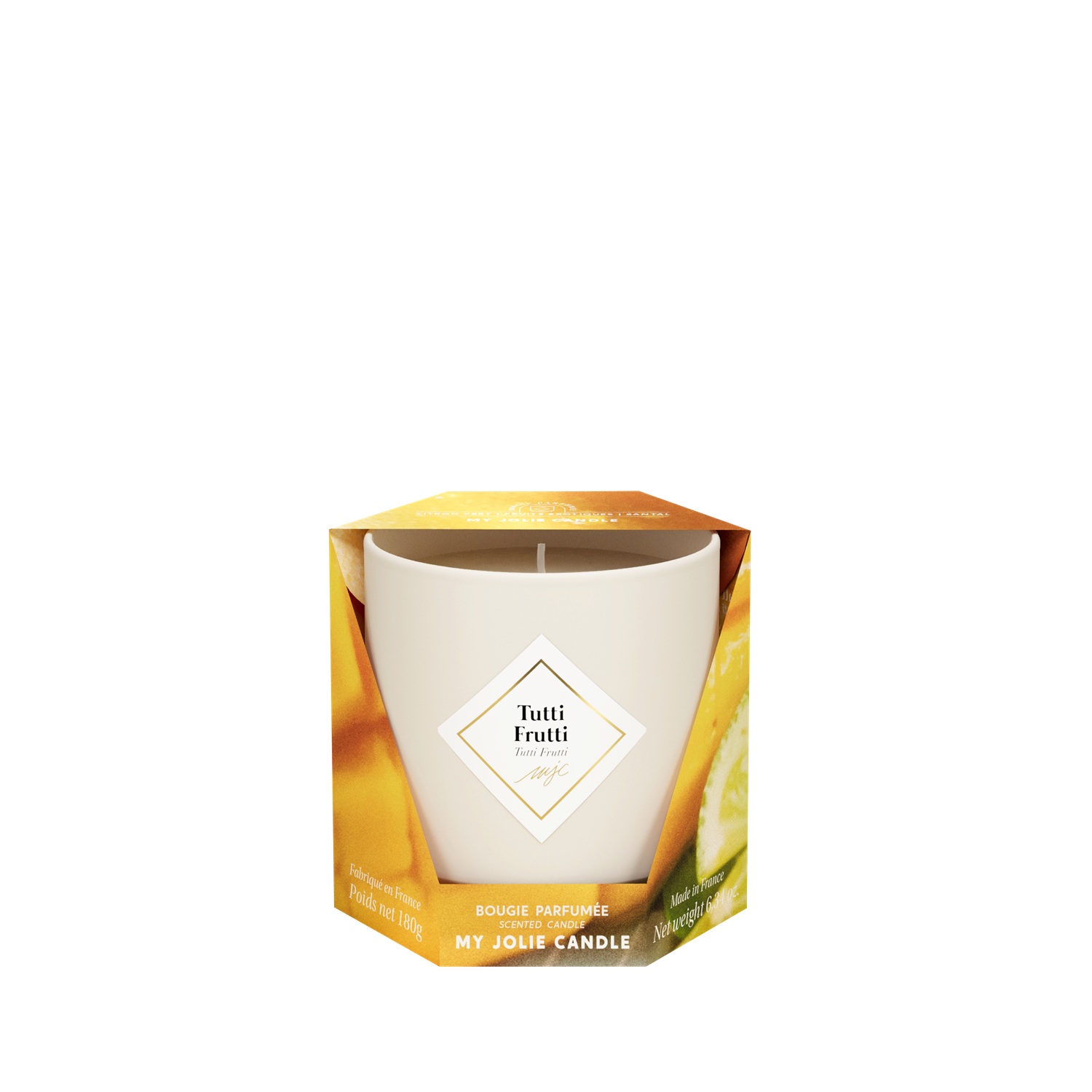 Bougie parfumée tutti frutti classique 180g 36h - my jolie candle