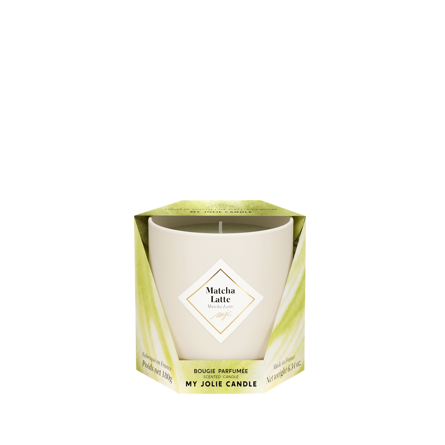 Bougie parfumée matcha latte classique 180g 36h - my jolie candle