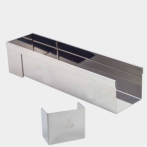 Gouttiere demontable carree a buche 30x8 cm - de buyer