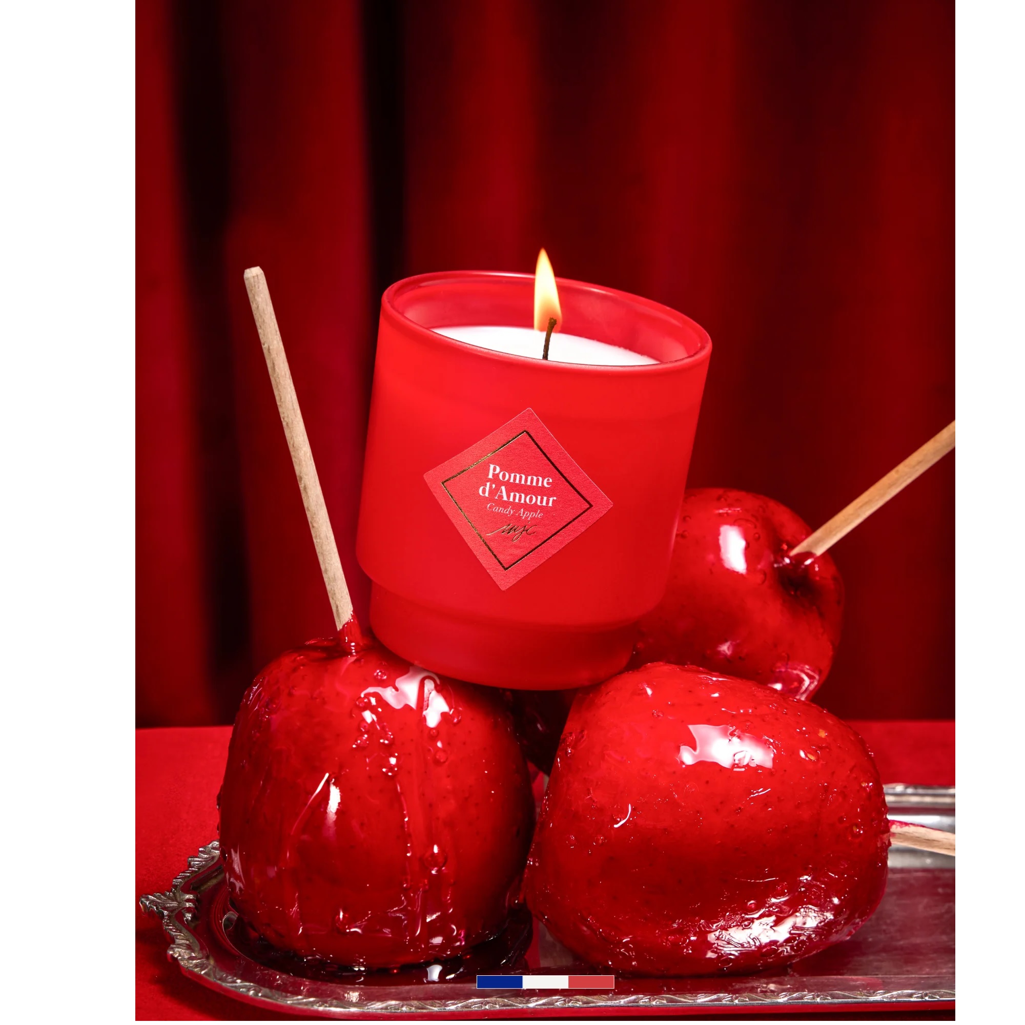 Bougie parfumée pomme d'amour 180g 36h - my jolie candle
