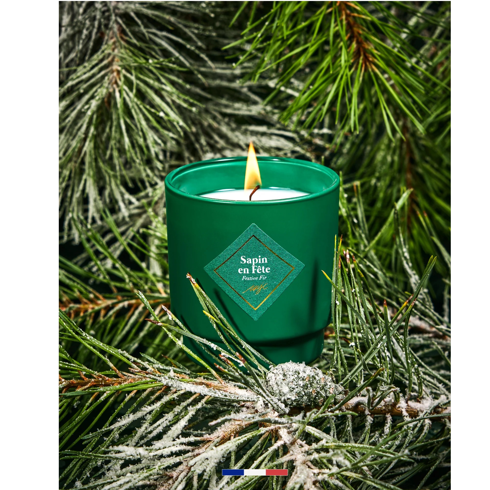 Bougie parfumée sapin en fête 180g 36h - my jolie candle