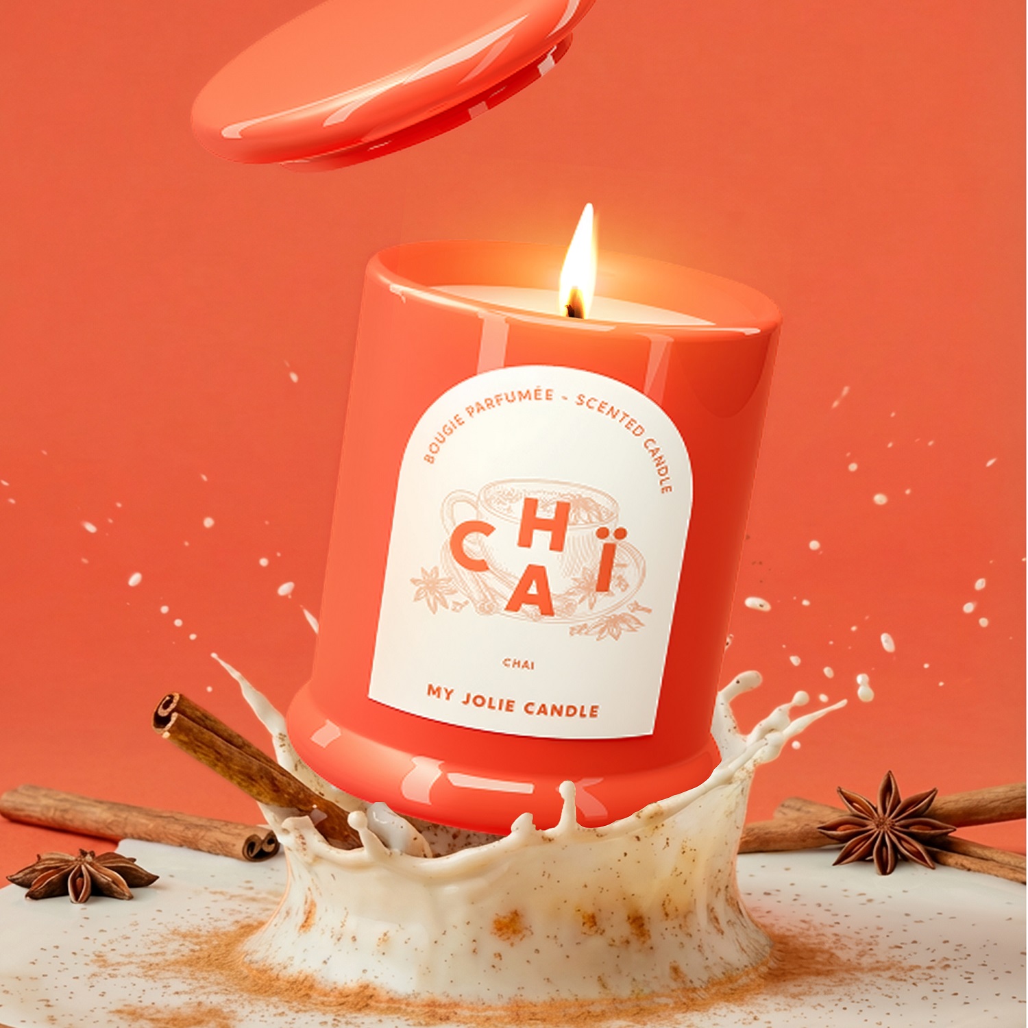 Bougie parfumée trendy chaï 150g - my jolie candle