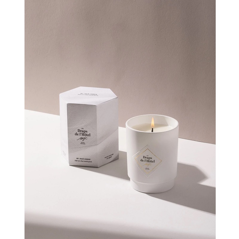 Les draps de l'hotel bougie parfumee 50h avec bracelet or - my jolie candle