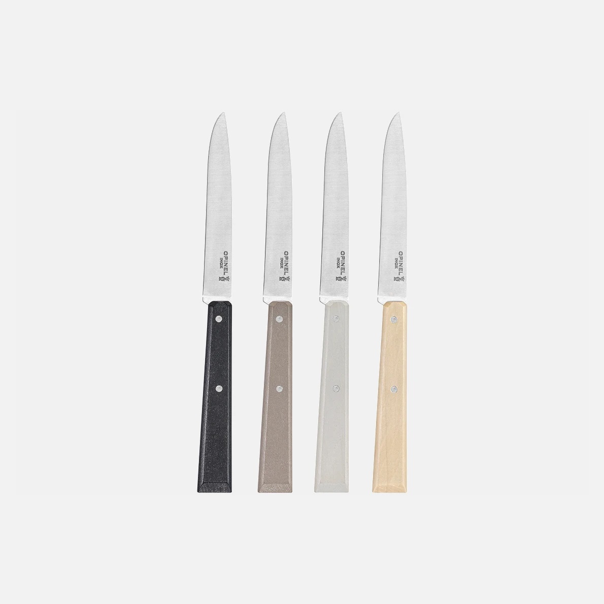 Coffret de 4 couteaux de table, bon appétit bois, n°125 minéral - opinel 