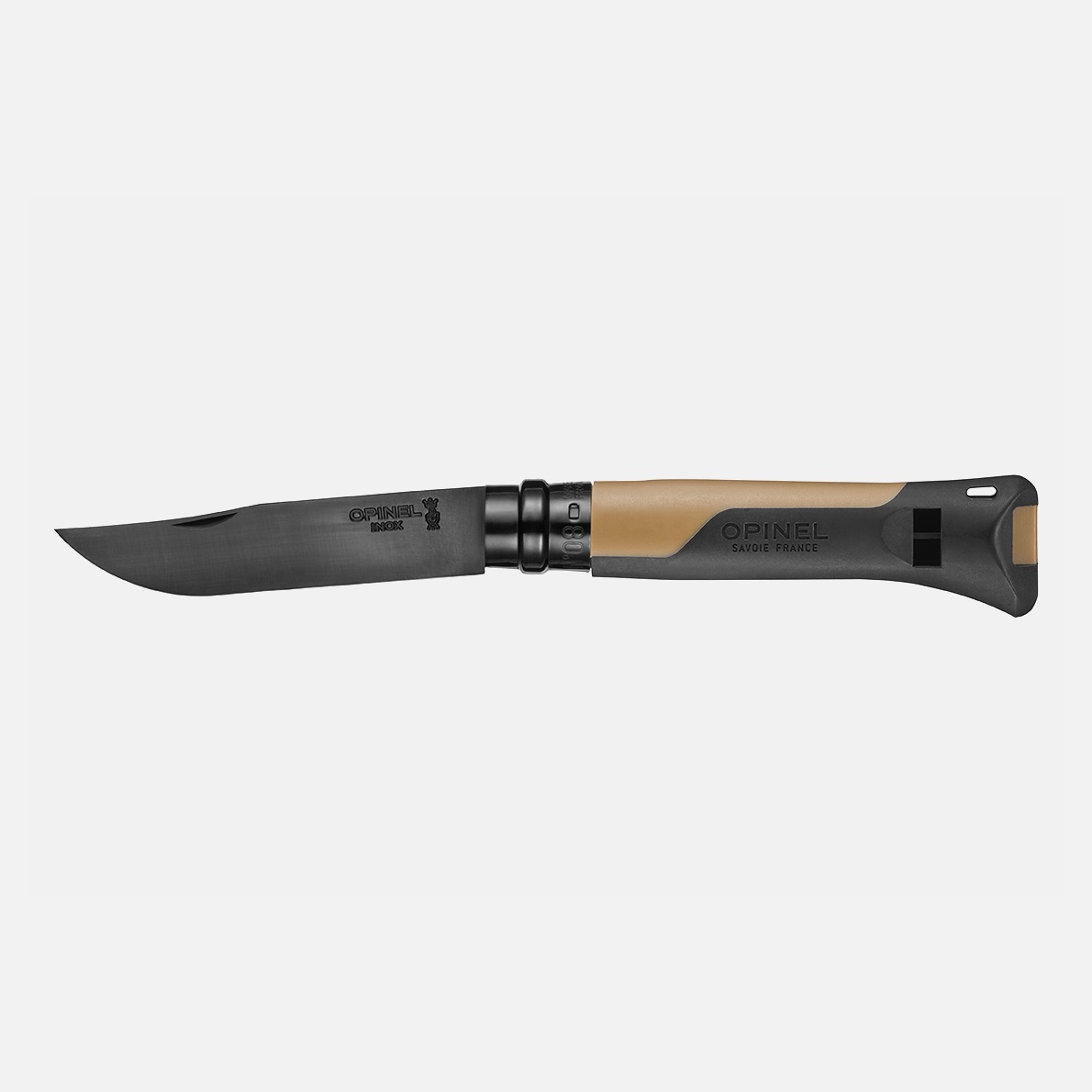Couteau de poche pliable, n°08 horizon moutarde black - opinel 